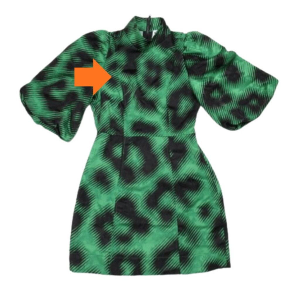 Essentiel Antwerp Elixir Puff-Sleeve Mini Dress Green 6 - Picture 16 of 16